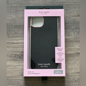 Kate Spade Defensive Hardshell Wrap Case IPhone 14 Plus Black New!
